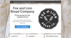 Desktop Screenshot of foxandlionbread.com
